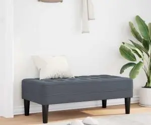vidaXL banca gri închis 113 cm din catifea