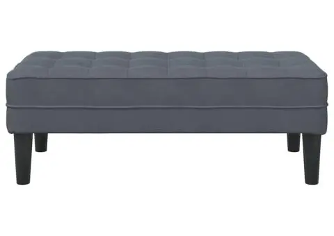 banca gri închis 113 cm din catifea - 4/5