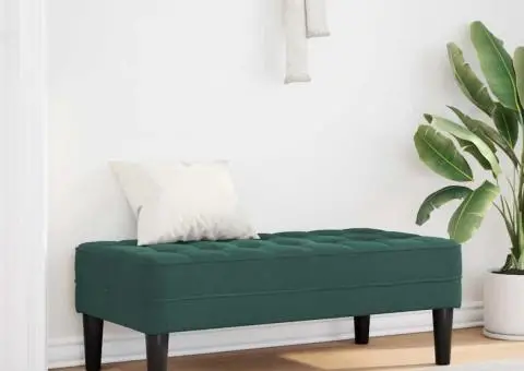 bancă Verde închis 113x57x39 cm Catifea - 1/5