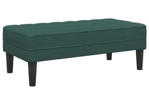 bancă Verde închis 113x57x39 cm Catifea - 2/5