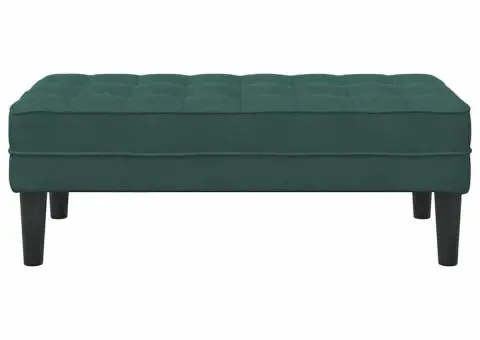 bancă Verde închis 113x57x39 cm Catifea - 4/5
