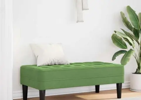 Banc Verde deschis 113x57x39 cm Catifea - 1/5