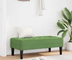 Banc Verde deschis 113x57x39 cm Catifea