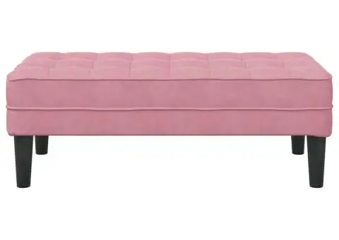 Bancă Roz 113x57x39 cm Catifea - 4/5