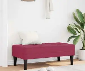 vidaXL Bancă Roșu Vin 113x57x39 cm Catifea