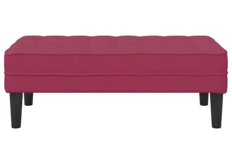 Bancă Roșu Vin 113x57x39 cm Catifea - 4/5