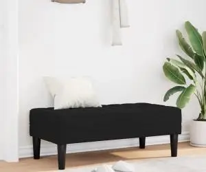 vidaXL Banc Negru 113x57x39 cm Catifea