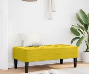 vidaXL Banc Galben 113x57x39 cm Catifea