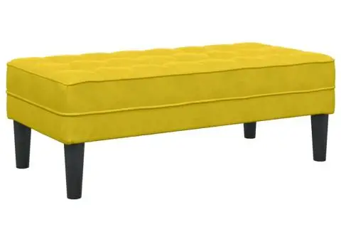 Banc Galben 113x57x39 cm Catifea - 2/5