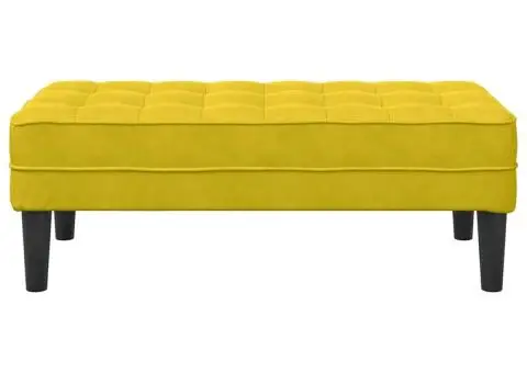 Banc Galben 113x57x39 cm Catifea - 4/5