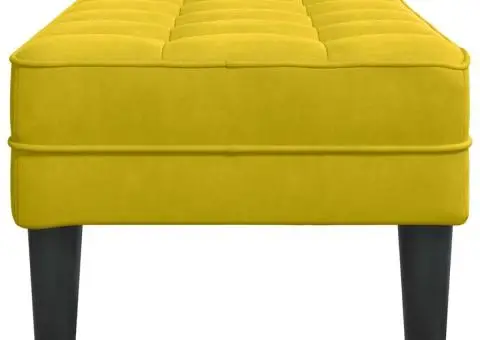 Banc Galben 113x57x39 cm Catifea - 5/5