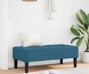 vidaXL Bancă Albastră 113x57x39 cm Catifea