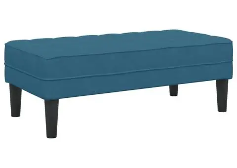Bancă Albastră 113x57x39 cm Catifea - 2/5