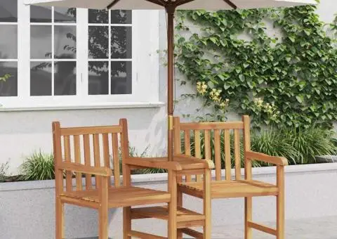 Scaune Exterioare Maro 152 x 63 x 89 cm Lemn masiv de tec - 1/5