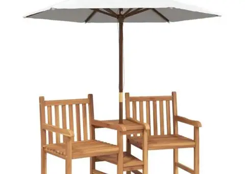 Scaune Exterioare Maro 152 x 63 x 89 cm Lemn masiv de tec - 3/5