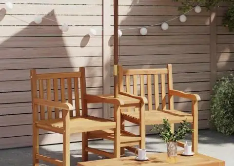 Scaune Exterioare Maro 152 x 63 x 89 cm Lemn masiv de tec - 4/5