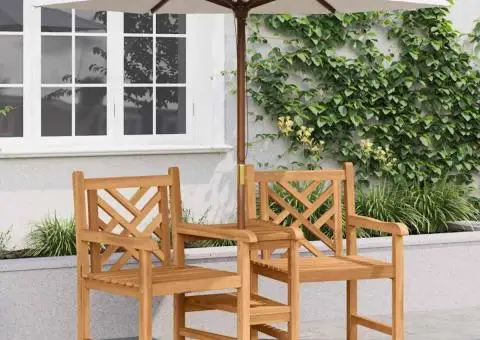 Scaune Exterioare Maro 152 x 63 x 89 cm Lemn masiv de tec - 1/5