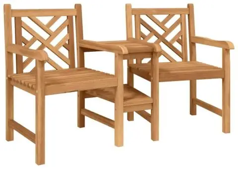 Scaune Exterioare Maro 152 x 63 x 89 cm Lemn masiv de tec - 2/5