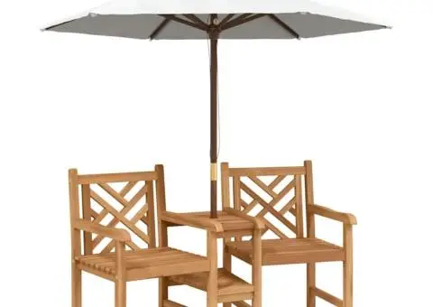 Scaune Exterioare Maro 152 x 63 x 89 cm Lemn masiv de tec - 3/5