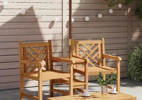 Scaune Exterioare Maro 152 x 63 x 89 cm Lemn masiv de tec - 4/5