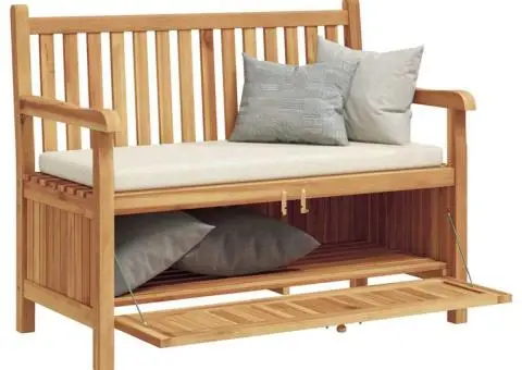 Bancă de grădină cu șemineu cu depozitare Maro 228 x 60 x 90 cm - 3/5