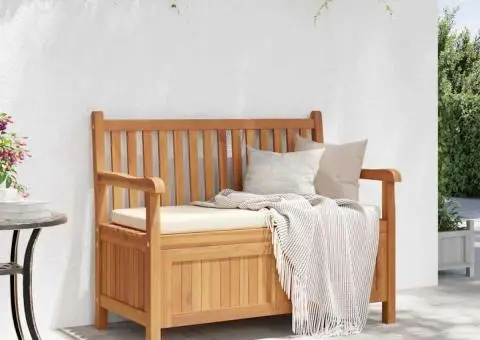 Bancă de grădină cu șemineu cu depozitare Maro 228 x 60 x 90 cm - 4/5