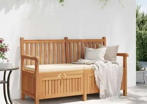 Bancă de grădină cu șemineu cu depozitare Maro 150 x 60 x 90 cm - 4/5