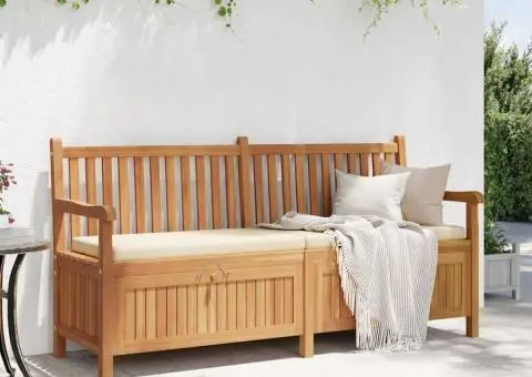 Bancă de grădină cu șemineu cu depozitare Maro 228 x 60 x 90 cm - 4/5