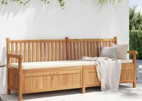 Bancă de grădină cu șemineu cu depozitare Maro 228 x 60 x 90 cm - 4/5