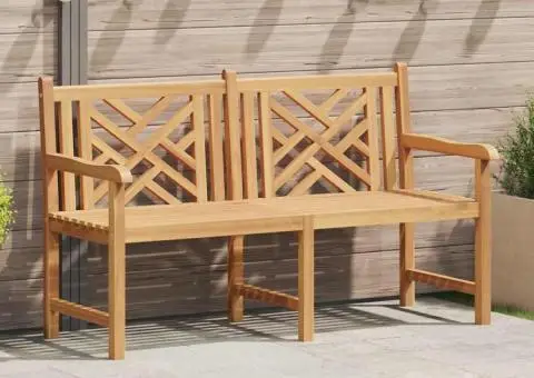 Bancă de grădină Maro 150 x 60 x 90 cm Lemn masiv de tec - 1/5