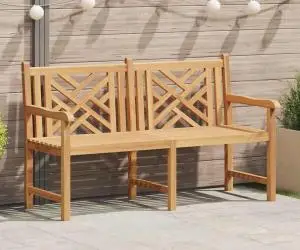 vidaXL Bancă de grădină Maro 150 x 60 x 90 cm Lemn masiv de tec