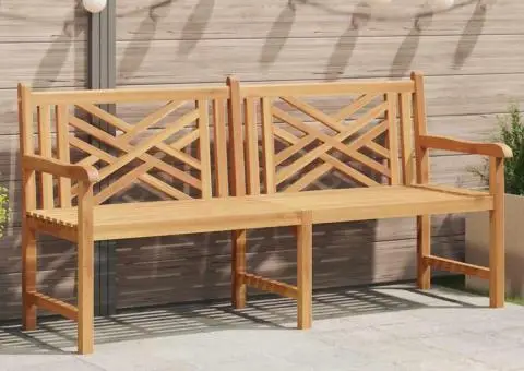 Bancă de grădină Maro 228 x 60 x 90 cm Lemn masiv de tec - 1/5