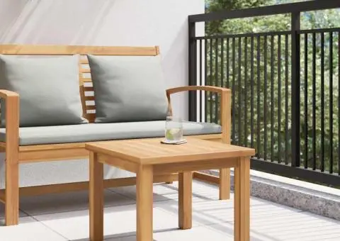 Masă de cafea Maro 45 x 45 x 36 cm Lemn masiv de tec - 4/5