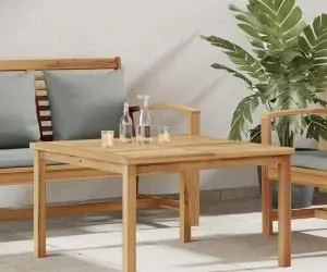 vidaXL Masă de cafea Maro 85 x 85 x 45 cm Lemn masiv de tec