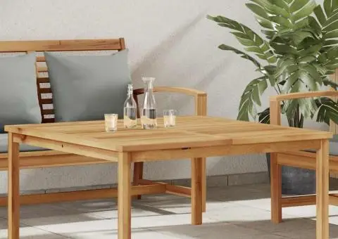 Masă de cafea Maro 110 x 110 x 45 cm Lemn masiv de tec - 1/5