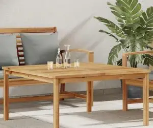 Masă de cafea Maro 110 x 110 x 45 cm Lemn masiv de tec