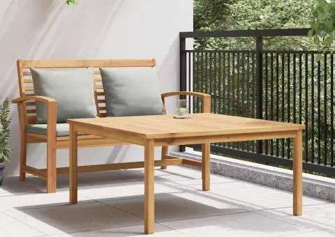 Masă de cafea Maro 110 x 110 x 45 cm Lemn masiv de tec - 4/5