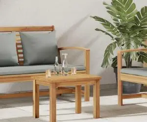 Masă de cafea Maro 50 x 35 x 36 cm Lemn masiv de tec