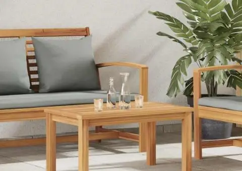 Masă de cafea Maro 70 x 40 x 36 cm Lemn masiv de tec - 1/5