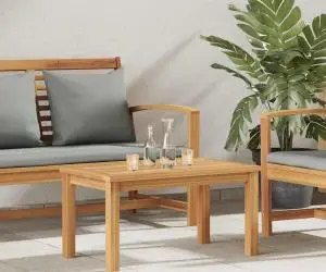 Masă de cafea Maro 70 x 40 x 36 cm Lemn masiv de tec