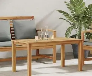 Masă de cafea Maro 90 x 50 x 45.5 cm Lemn masiv de tec