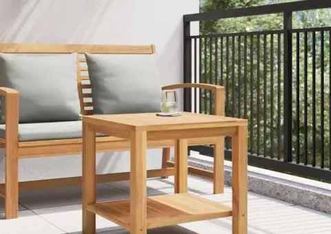 Masă de cafea Maro 45 x 45 x 45 cm Lemn masiv de tec - 4/5