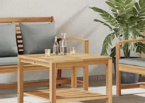 Masă de cafea Maro 60 x 60 x 45 cm Lemn masiv de tec - 1/5