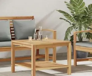 vidaXL Masă de cafea Maro 60 x 60 x 45 cm Lemn masiv de tec