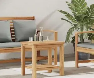 Masă de cafea Maro 50 x 35 x 45 cm Lemn masiv de tec