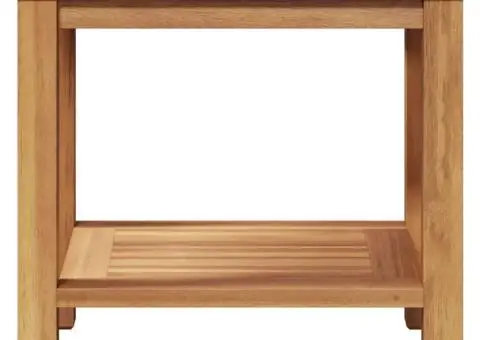 Masă de cafea Maro 50 x 35 x 45 cm Lemn masiv de tec - 5/5