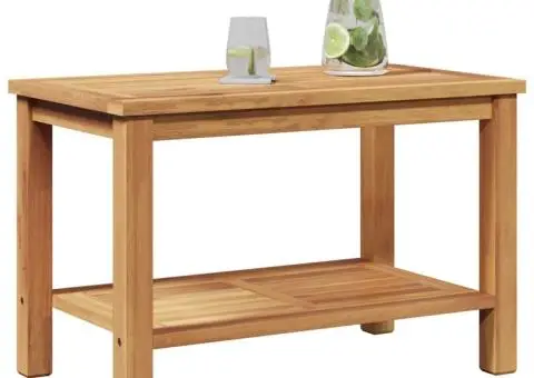 Masă de cafea Maro 70 x 40 x 45 cm Lemn masiv de tec - 3/5