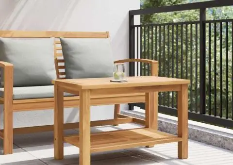 Masă de cafea Maro 70 x 40 x 45 cm Lemn masiv de tec - 4/5