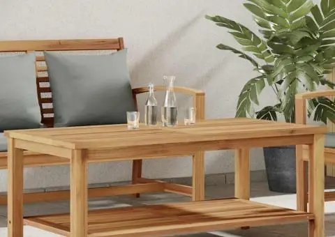 Masă de cafea Maro 110 x 55 x 45 cm Lemn masiv de tec - 1/5