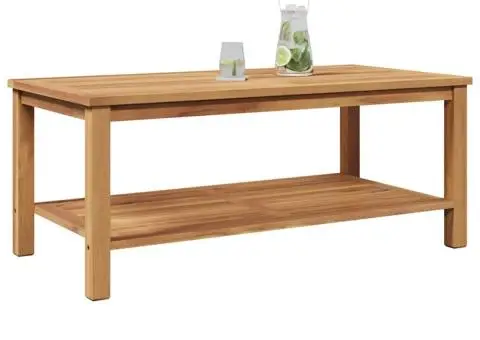 Masă de cafea Maro 110 x 55 x 45 cm Lemn masiv de tec - 3/5